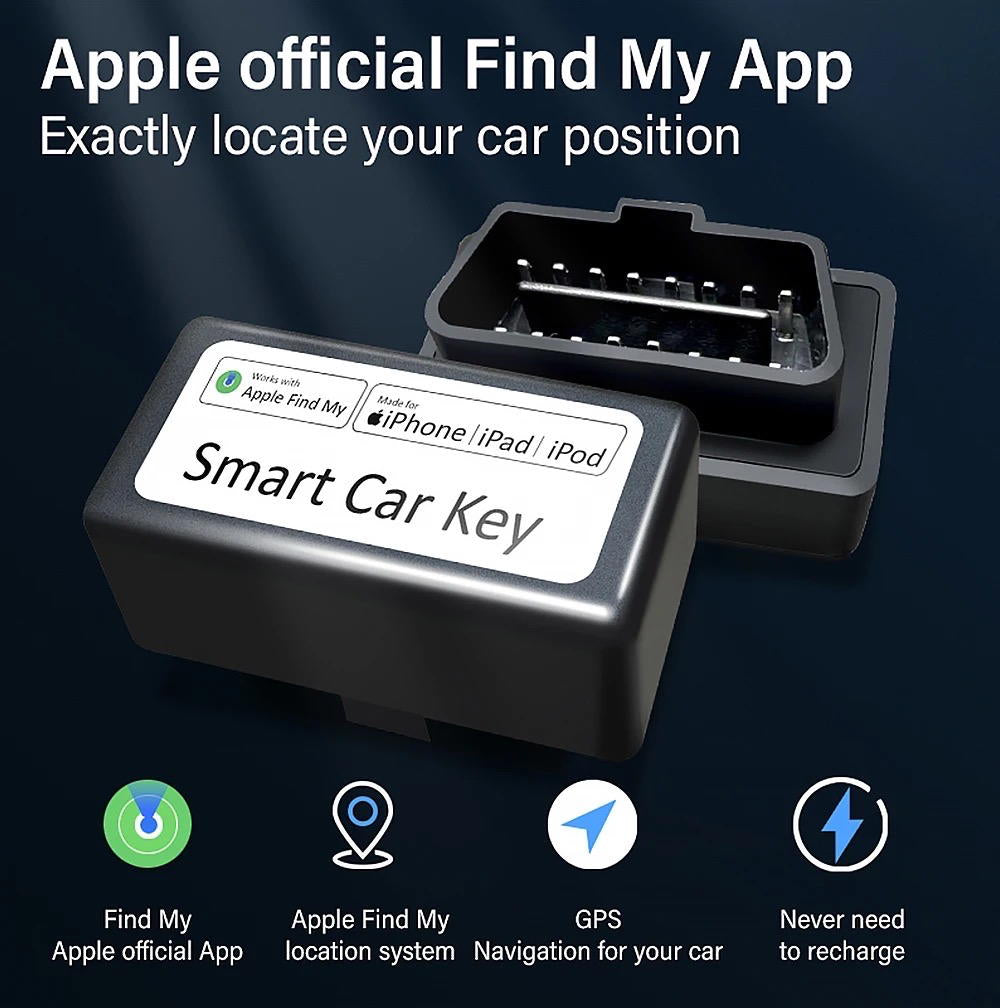 طقم نظام المفتاح الذكي الكامل – مفتاح ذكي + جهاز GBS + شاحن Type-C + شاشة حماية + جهاز تتبع OBD