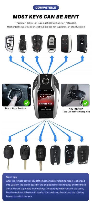 طقم نظام المفتاح الذكي الكامل – مفتاح ذكي + جهاز GBS + شاحن Type-C + شاشة حماية + جهاز تتبع OBD