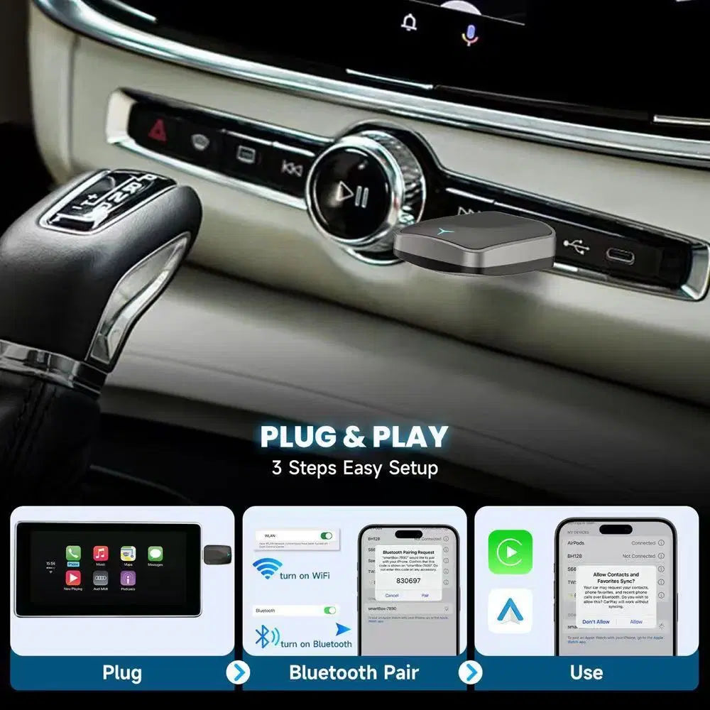 كاربلاي تحويل من سلك إلى وايرلس – CarPlay Wired to Wireless Adapter